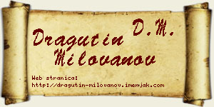 Dragutin Milovanov vizit kartica